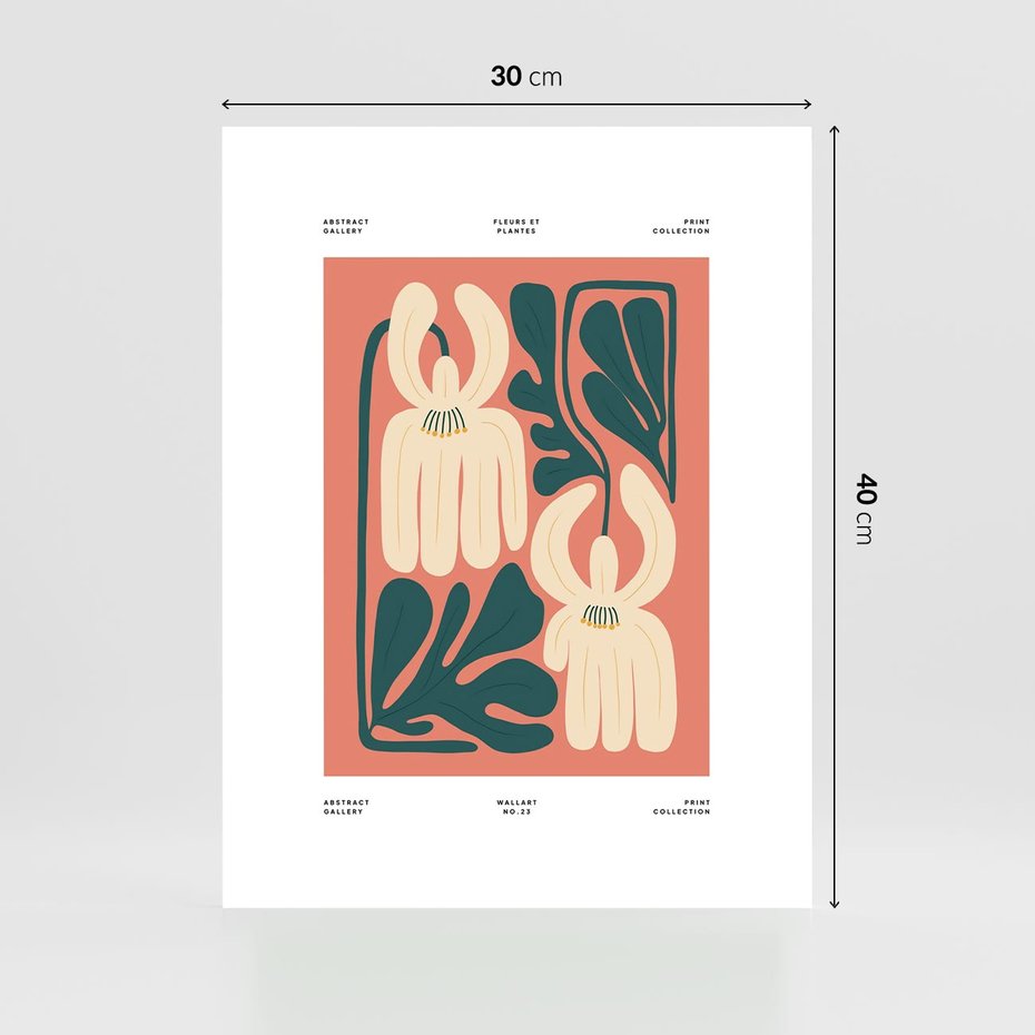 Plakat bez ramy 30x40 - Migotliwe Echa - kwiaty, nowoczesna abstrakcja