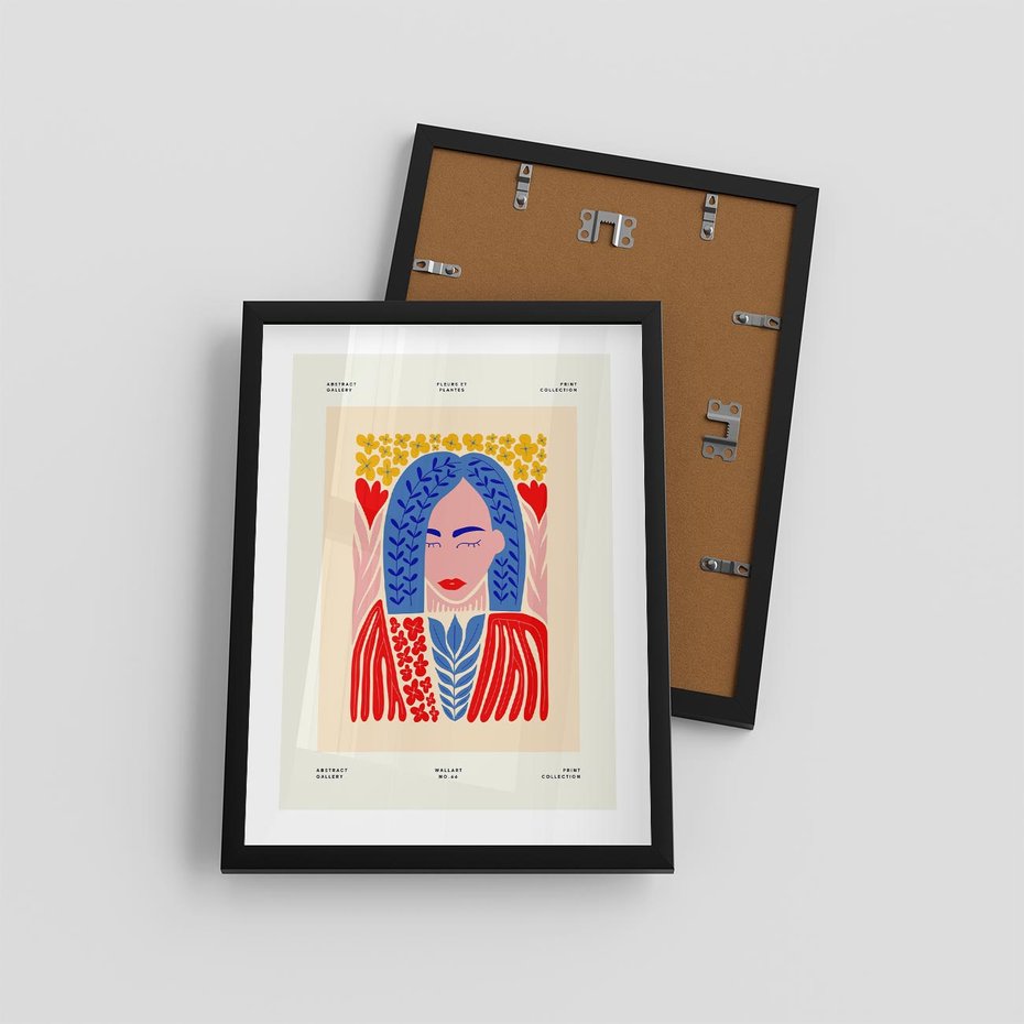 Plakat w ramie 30x40 - Impulsy Czasu - kobieca sztuka, abstrakcja - rama czarna