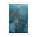 Plakat bez ramy 30x40 - Marmurowa Elegancja: Kolory Oceanu - marmur, kolory oceanu
