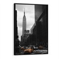Obraz w ramie 70x100 - Nowy York, taksówka w ruchu - Nowy York, taksówka - rama czarna