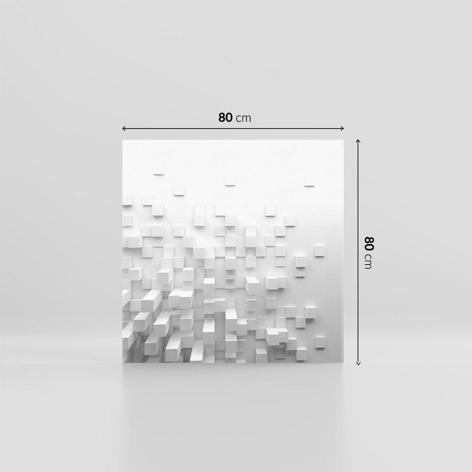 Obraz na płótnie 80x80 - Głębia abstrakcji - ściana, 3D