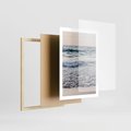 Plakat w ramie 50x70 - Malowniczy Nadmorski Krajobraz - morze, fale - rama drewno