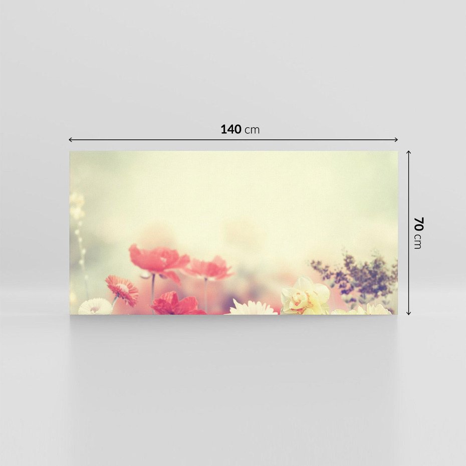 Obraz na płótnie 140x70 - Delikatne kwiaty pastelowe - kwiaty, pastelowe