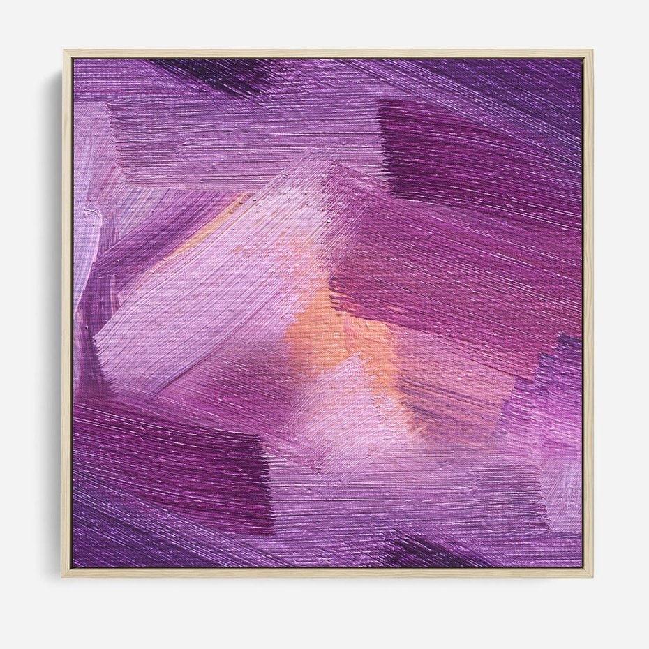 Obraz w ramie 80x80 - Abstrakcyjna gra kolorów - abstrakcja, akwarela - rama drewno