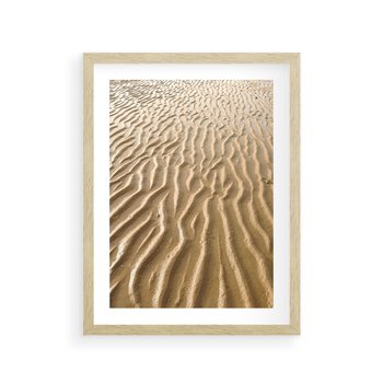Plakat w ramie 30x40 - Piasek i Nieskończoność - pustynia, piasek - rama drewno
