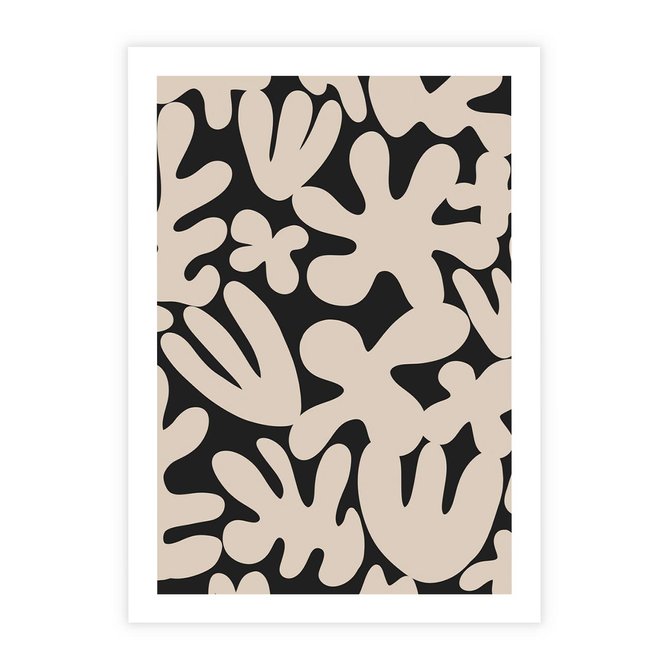 Plakat bez ramy 21x30 - Księga Ukrytych Widoków - abstrakcyjne czarno białe formy, minimalizm