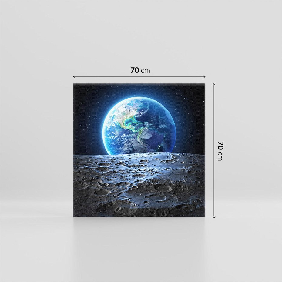 Obraz na płótnie 70x70 - Mistrzowskie spojrzenie na Ziemię - ziemia, kosmos