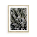 Plakat w ramie 30x40 - Oaza Natury - sukulenty, kaktusy - rama drewno