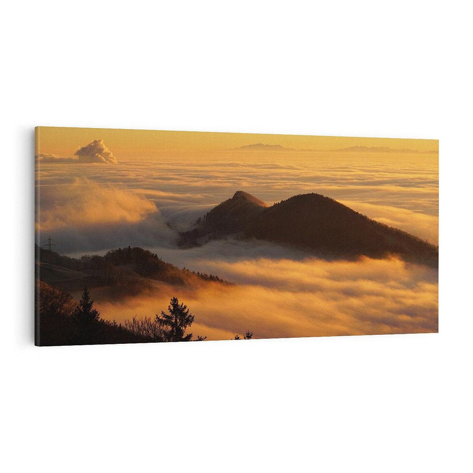 Obraz na płótnie 100x50 - Górzysty ukryty las - góry, las