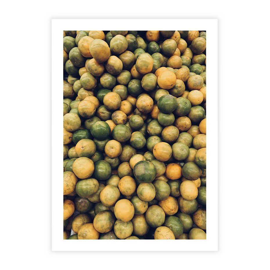 Plakat bez ramy 30x40 - Świeżość Cytrusów - cytryny, limonki