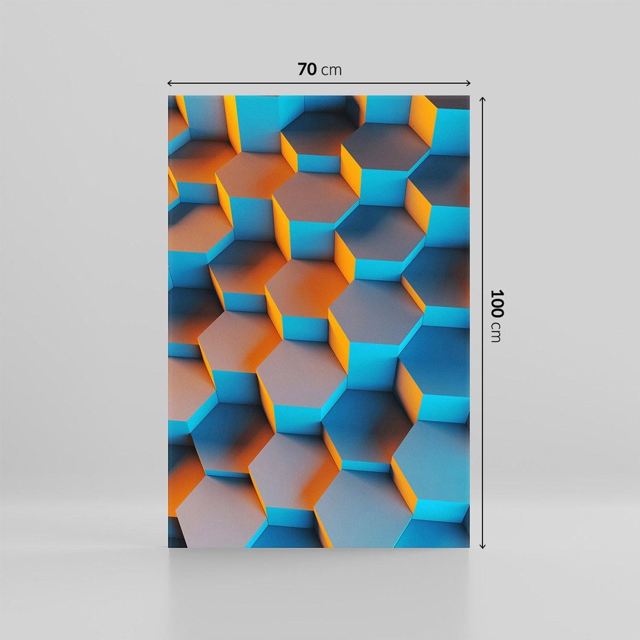 Obraz na płótnie 70x100 - Trójwymiarowa Gra - geometryczna, 3D