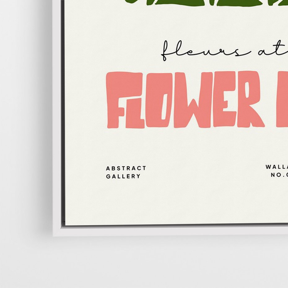 Obraz w ramie 80x120 - Symfonia Kolorowych Kształtów - nowoczesna grafika, kwiatowa kompozycja - rama biała