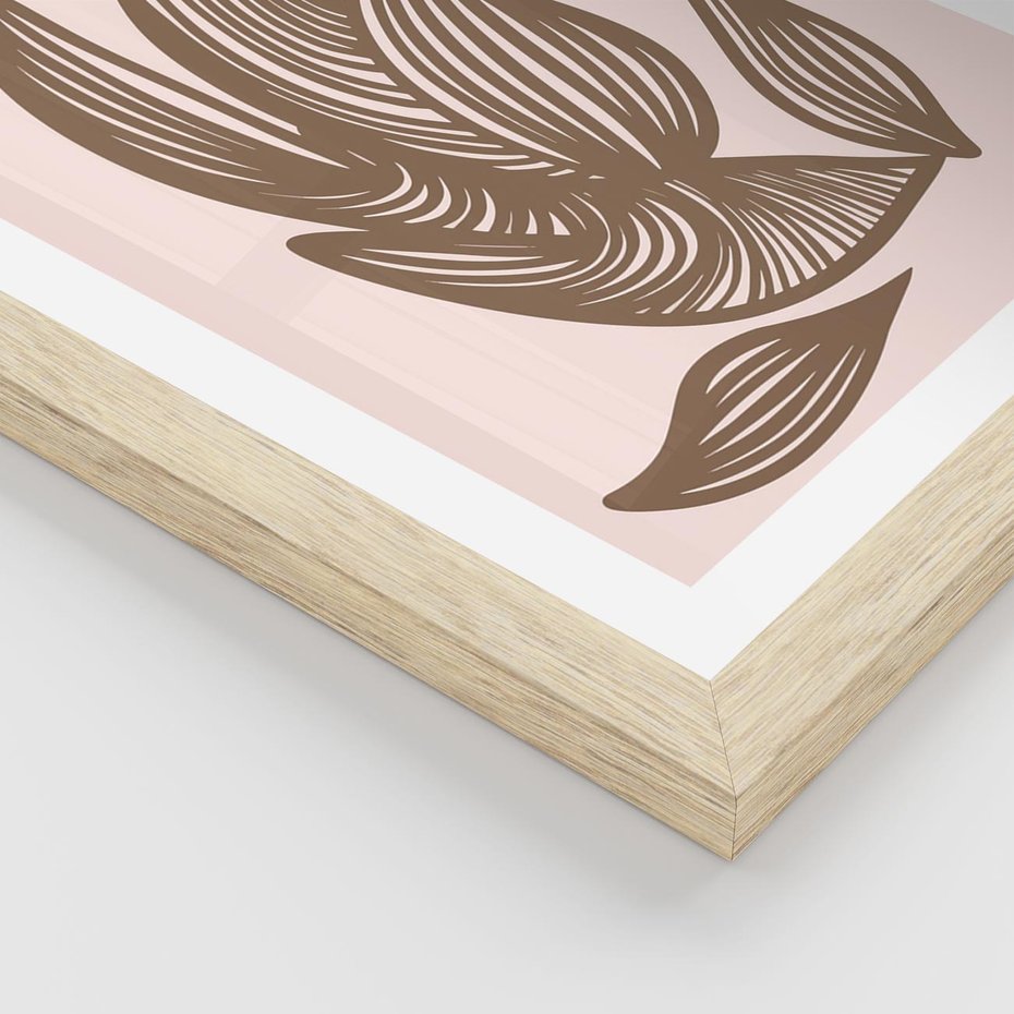 Plakat w ramie 40x50 - Nowoczesne Harmonie - skandynawski styl, plakat - rama drewno