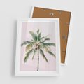 Plakat w ramie 50x70 - Błogość Tropików - palma, tropiki - rama biała
