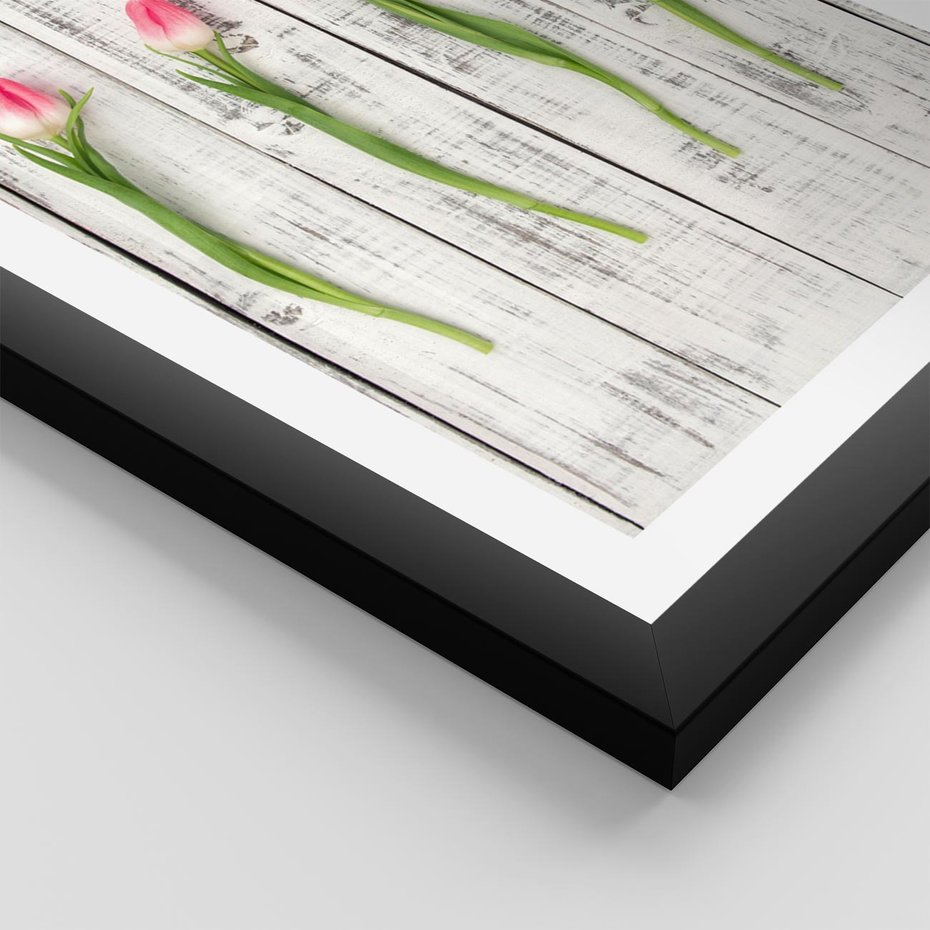 Plakat w ramie 50x70 - Kwintesencja Piękna - kwiaty, tulipany - rama czarna