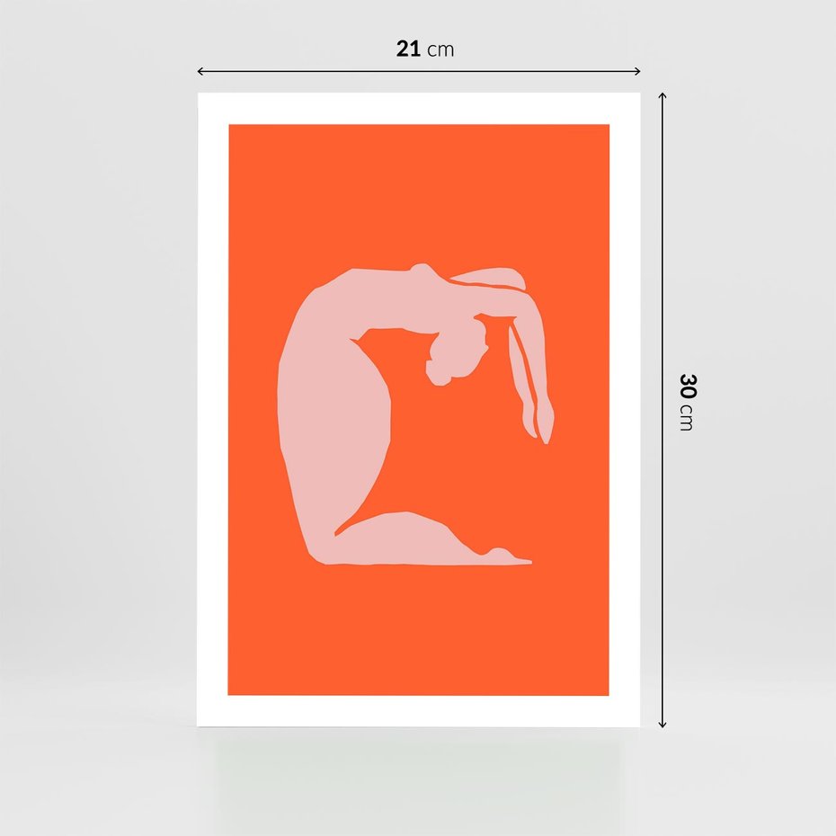 Plakat bez ramy 21x30 - Antyczna Godzina - abstrakcja, kobieca sylwetka