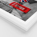Plakat w ramie 30x40 - Londyńska Budka przy Big Benie - Londyn, budka - rama biała