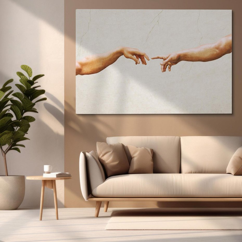 Obraz na płótnie 70x50 - Antyczna Twórczość - inspiracja, Michał Anioł