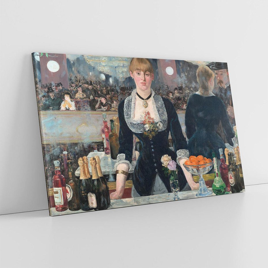Obraz na płótnie 70x50 - "Bar w Folies-Bergère" (1882) Edouard Manet - Reprodukcja - reprodukcja, obraz na płótnie