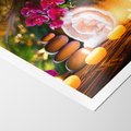 Plakat bez ramy 30x40 - Relaksujące spa z płonącymi świecami - spa, świece