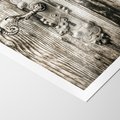 Plakat bez ramy 21x30 - Stare Drzwi z Ozdobną Klamką - stare drzwi, klamka