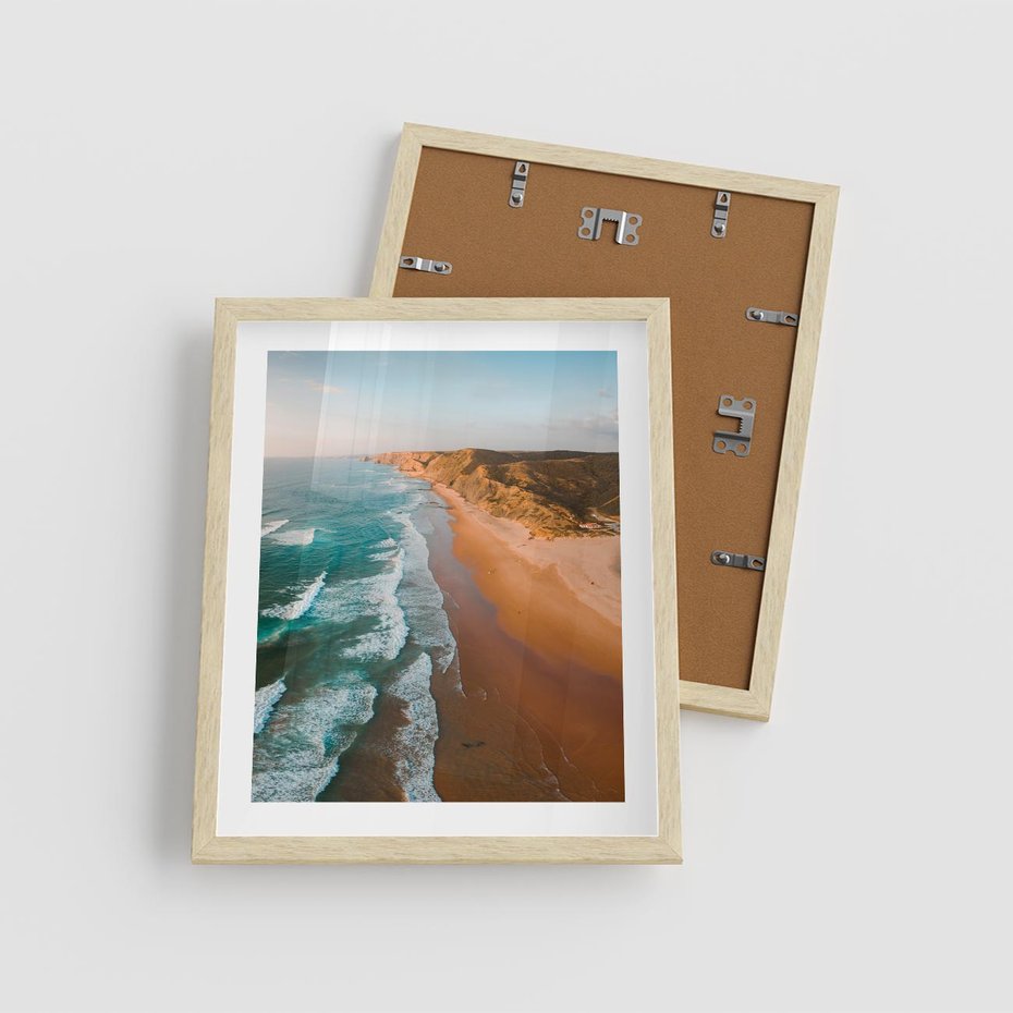 Plakat w ramie 40x50 - Z Lotu Ptaka - fotografia, plaża - rama drewno