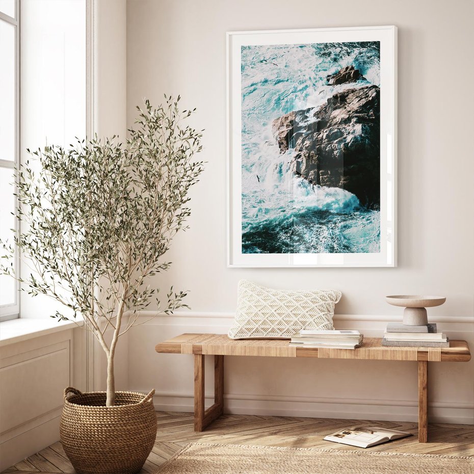 Plakat bez ramy 30x40 - Siła Natury - morze, skały