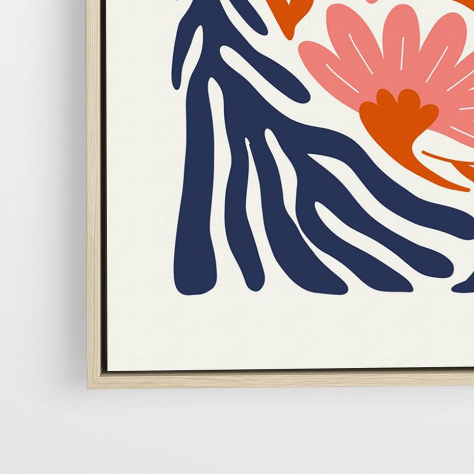 Obraz w ramie 70x100 - Kwiatami Splecione - kwiaty, nowoczesny plakat - rama drewno