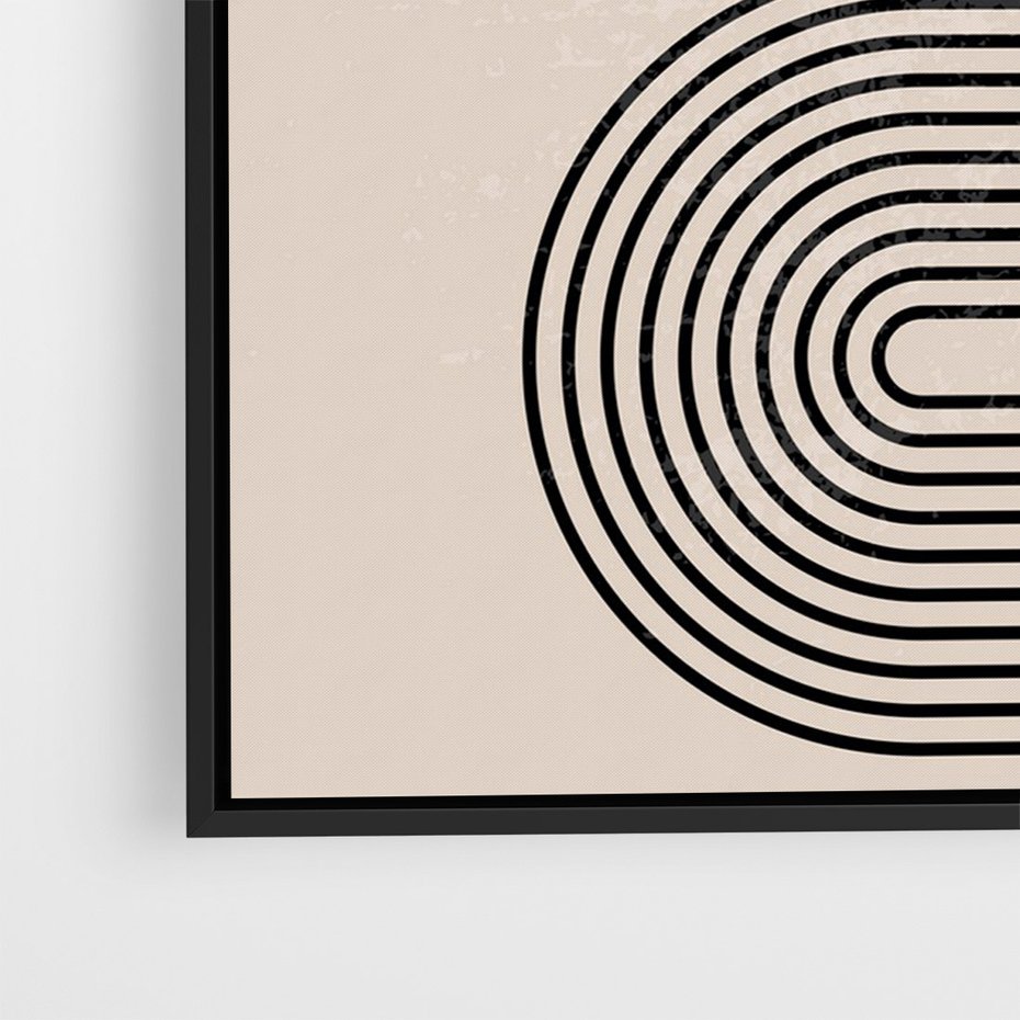 Obraz w ramie 50x70 - Bezgraniczne Odbicia - abstrakcyjne linie, geometria - rama czarna