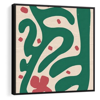 Obraz w ramie 50x50 - Boho Widoki - abstrakcyjny obraz, plakat - rama czarna