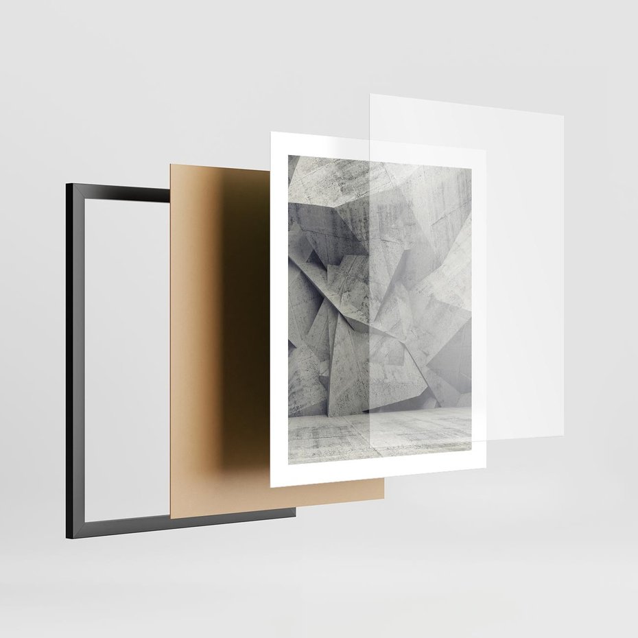 Plakat w ramie 40x50 - Architektura w trójwymiarowym wymiarze - architektura, 3D - rama czarna