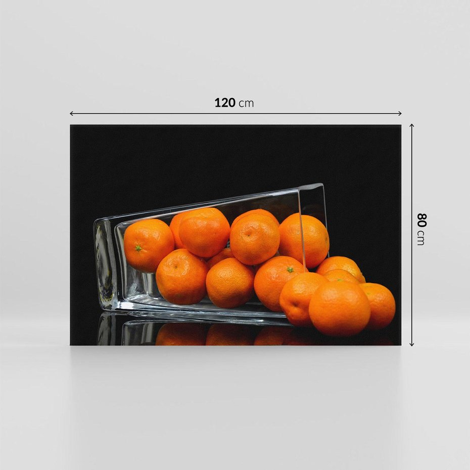 Obraz na płótnie 120x80 - Mandarynki Owoce - mandarynki, owoce