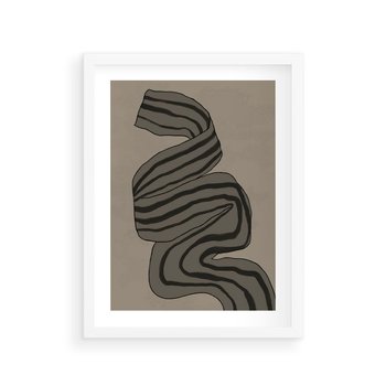 Plakat w ramie 40x50 - Niezwykłe Przesilenia - nowoczesna geometryczna sztuka, loftowe wnętrze - rama biała