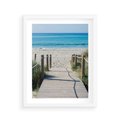 Plakat w ramie 40x50 - Żywa Natura - plaża, morze - rama biała