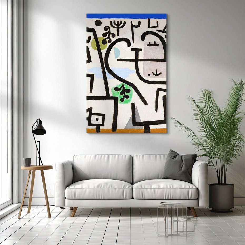 Obraz na płótnie 50x70 - Rich Port 1938, Paul Klee - Reprodukcja - reprodukcja, obraz na płótnie