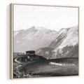 Obraz w ramie 80x80 - Wzgórza w Bieli - górski krajobraz, punkt widokowy - rama drewno