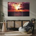 Obraz na płótnie 120x80 - Słońce i chmury nad morzem - słońce, chmury
