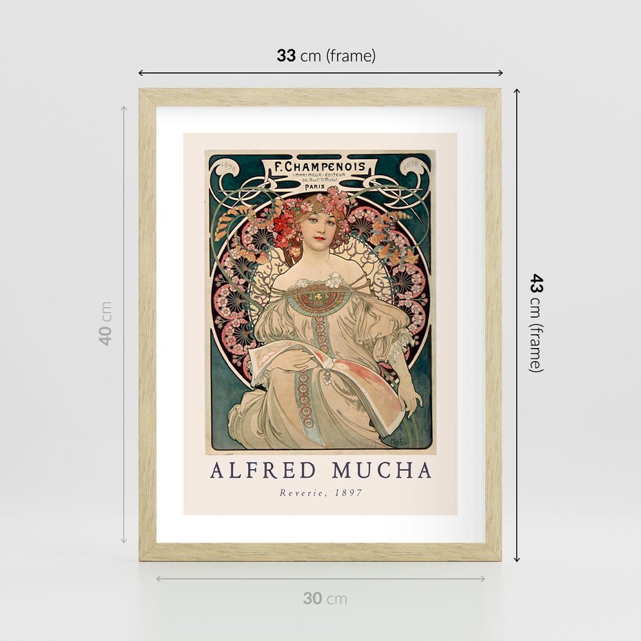 Plakat w ramie 30x40 - Piękno Art Nouveau - plakat, obraz - rama drewno