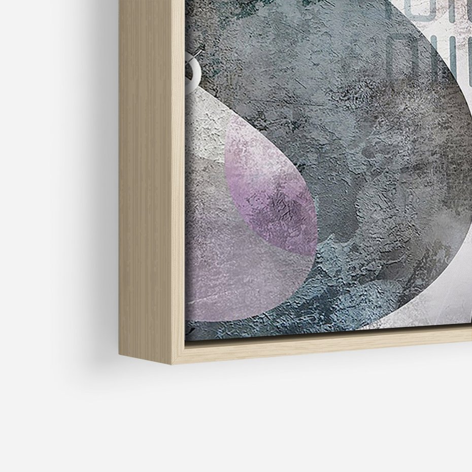 Obraz w ramie 80x120 - Nocne opowieści w barwach - typografia, abstrakcja - rama drewno