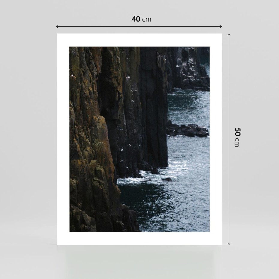 Plakat bez ramy 40x50 - Piękno norweskich krajobrazów - fiordy, morze