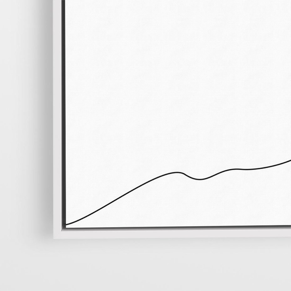 Obraz w ramie 120x80 - Minimalistyczna Przejażdżka - szkic, minimalizm - rama biała