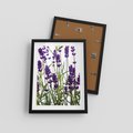 Plakat w ramie 30x40 - Fioletowa harmonia lawendy - lawenda, fiolet - rama czarna