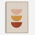 Obraz w ramie 50x70 - Geometryczne Wibracje - boho plakat, geometryczny - rama drewno