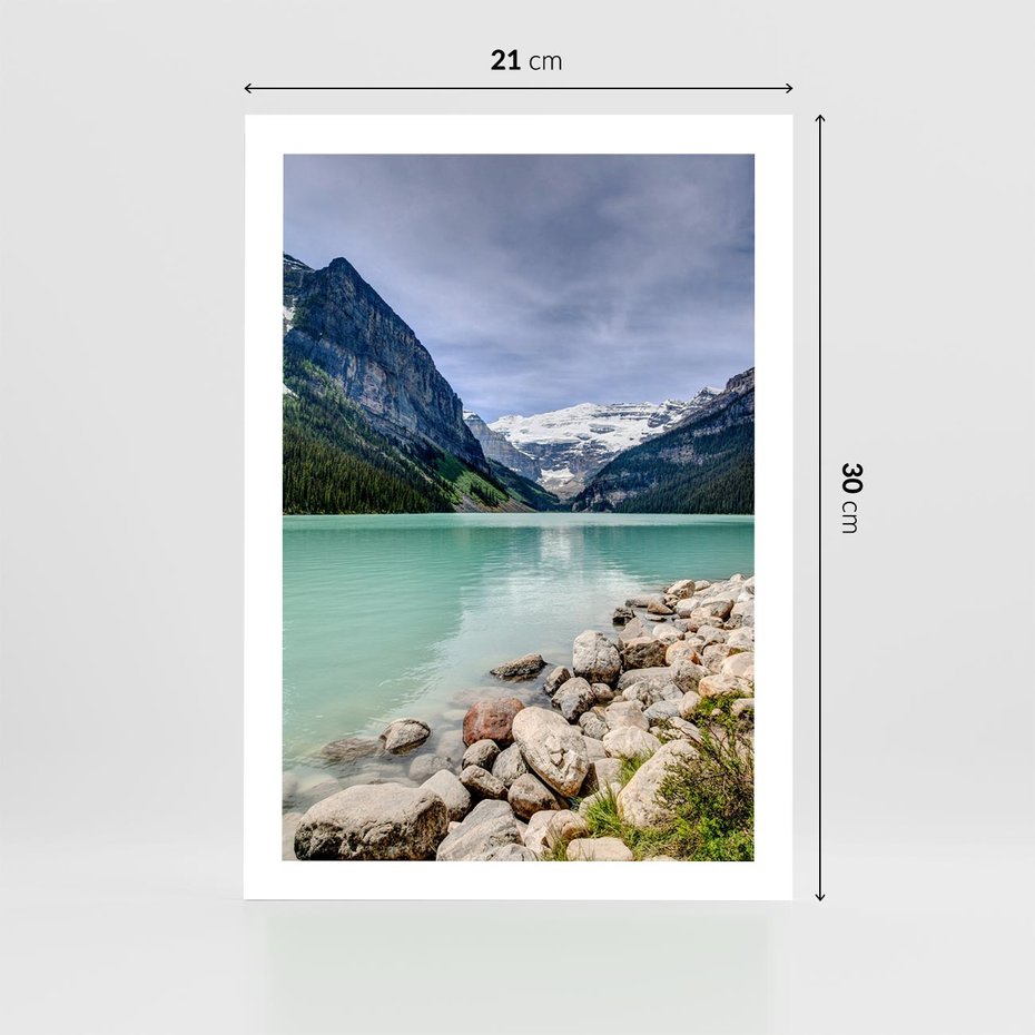 Plakat bez ramy 21x30 - Górskie jezioro - spokój i piękno - jezioro, górskie