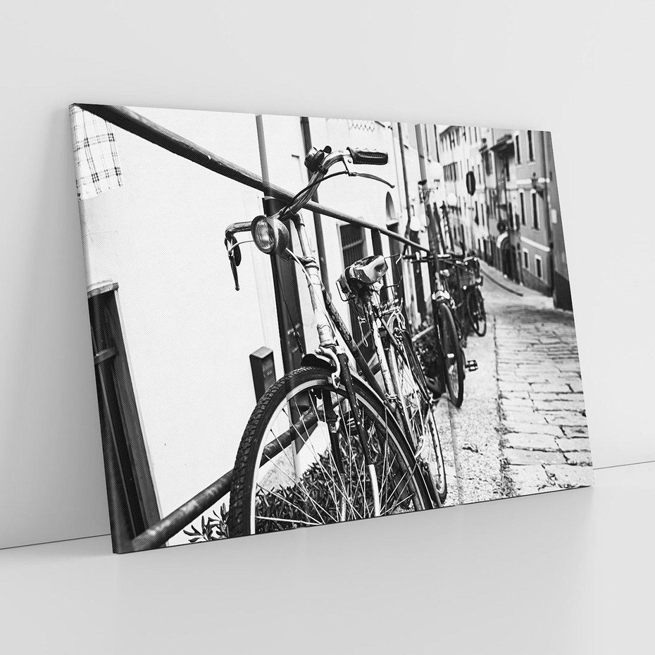 Obraz na płótnie 120x80 - Rower w Kontraście - rower, czarno