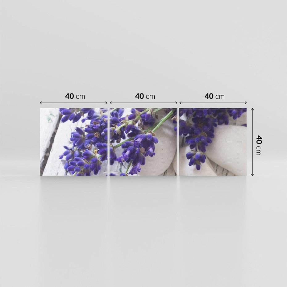 Obraz na płótnie 120x40 - relaks z aromatem - lawenda, spa