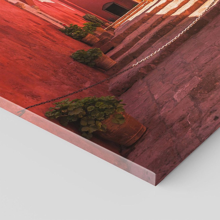 Obraz na płótnie 80x120 - Perspektywa Uliczki - uliczka, perspektywa