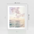 Plakat w ramie 40x50 - Pastelowa Plaża - plaża, pastelowe kolory - rama biała