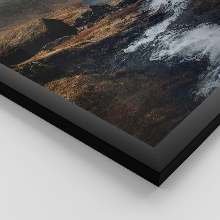 Zestaw obrazy w ramie 30x40 galeria - Góry, skandynawski, boho - rama czarna