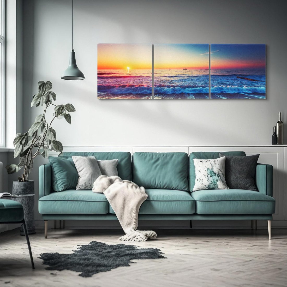 Obraz na płótnie 150x50 - Morze, plaża, statki - morze, plaża
